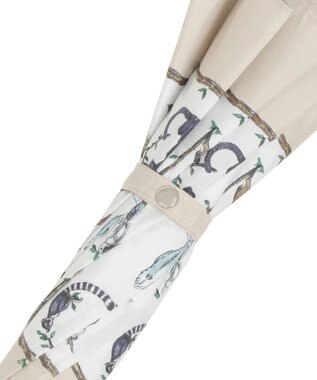 MOONBAT ポール & ジョー (PAUL & JOE ACCESSOIRES) ABC Garden アニマル 長傘 竹手元 ベージュ