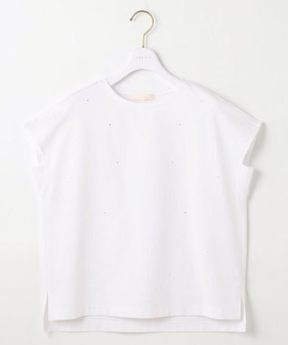 ANY SIS 【洗える】ビジュー付き カットソー オフ