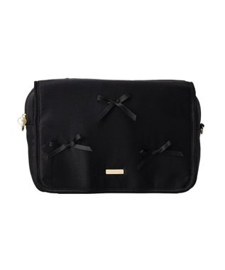 Maison de FLEUR リボン付き２Ｗａｙマルチケース Black