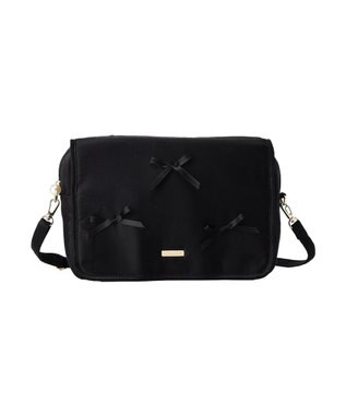 Maison de FLEUR リボン付き２Ｗａｙマルチケース Black