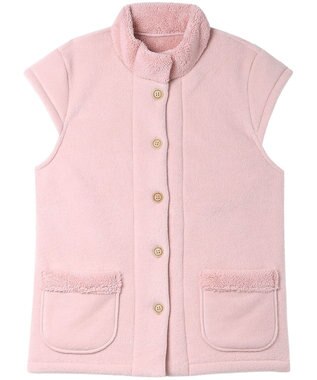 Wing ベスト フリース素材 あったか 冬 3分袖 レディース EX2071 ウイング／ワコール ピンク