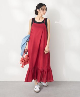 CRAFT STANDARD BOUTIQUE ティアードキャミワンピース Red