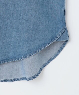 ANY 【洗濯機可】パールボタンデニムシャツ インディゴ