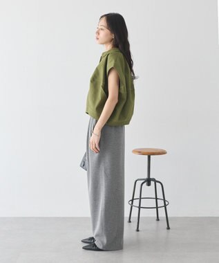 earth music&ecology コクーンフォルムシャツ Khaki