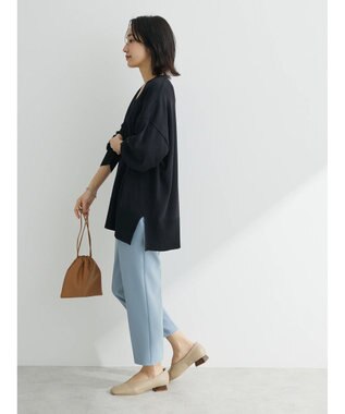 Green Parks 洗える　ミドル丈カーディガン Black