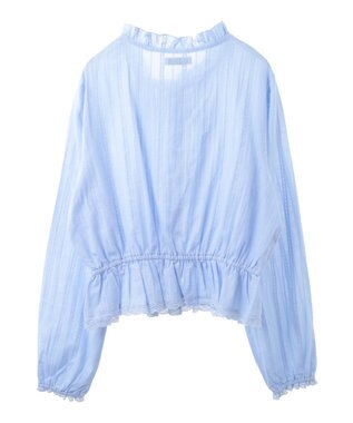 earth music&ecology ピンタックフリルブラウス Sax