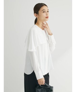 Green Parks ケープ風ブラウス Off White