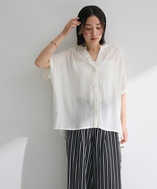 Green Parks Ｉ　レーヨンクレープブラウス Black