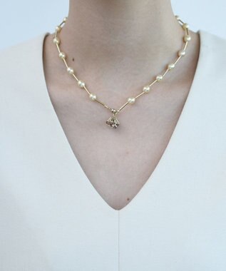 monshiro スカビオサ ネックレス ホワイト