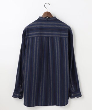 JOSEPH ABBOUD MOUNTAIN 【SPACE／UNISEX】JCヘリンボンワイドストライプ シャツ ネイビー系2