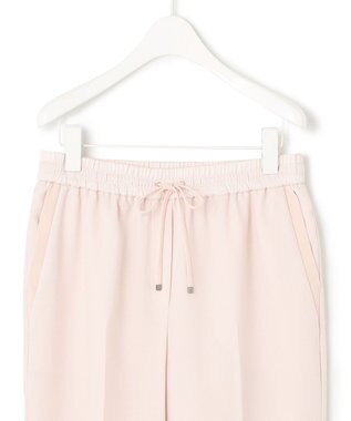 ICB L 【新色追加・洗える】 FluidBackSatin ドロストパンツ ピンクベージュ系
