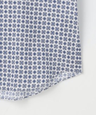 JOSEPH ABBOUD 【キングサイズ・綿100％・JAPANファブリック】パナマボイルプリント 半袖シャツ ネイビー系5