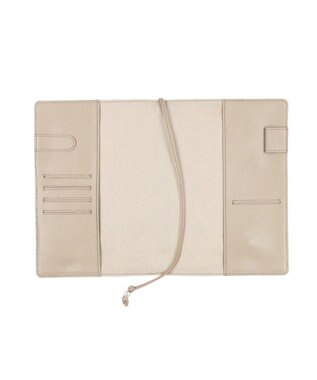 UNBILLION ペルケ perche / ドット刺繍A5手帳カバー ライトグレー