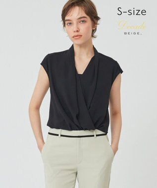 BEIGE， 【S-size】OLIVE / フレンチスリーブブラウス Black