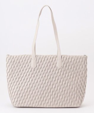 LA BAGAGERIE ランダムプリーツトートバッグ アイボリー