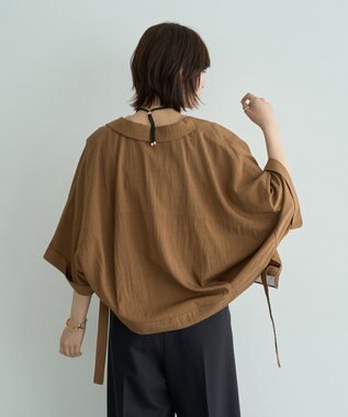 YECCA VECCA 【接触冷感】クロップドデザインジャケット② Camel