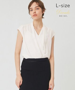  【L-size】OLIVE / フレンチスリーブブラウス