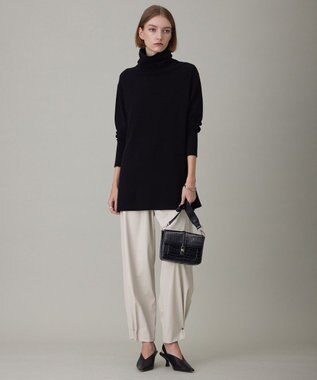 ICB 【洗える】 ライトフェイクレザー バレルパンツ トープ系