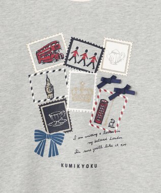 組曲 KIDS 【150-160cm】ロンドンスタンプ トレーナー グレー系