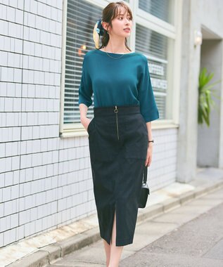 ANY SIS フェイクパールラリエット ネックレス シルバー