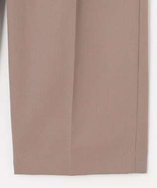 自由区 L 【洗える】コットンダブルクロスストレート パンツ ダークサンド