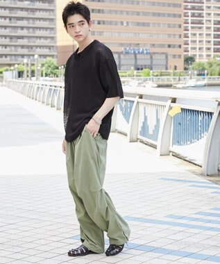 WEGO メッシュポロニットプルオーバー（S） ブラック