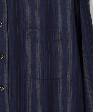 JOSEPH ABBOUD MOUNTAIN 【SPACE／UNISEX】JCヘリンボンワイドストライプ シャツ ネイビー系2