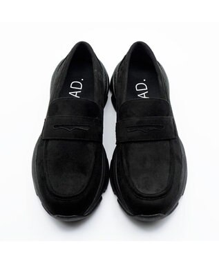 APOM ウォーターレジストスニーカーローファー ブラックスエード