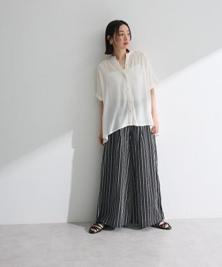 Green Parks Ｉ　レーヨンクレープブラウス Black