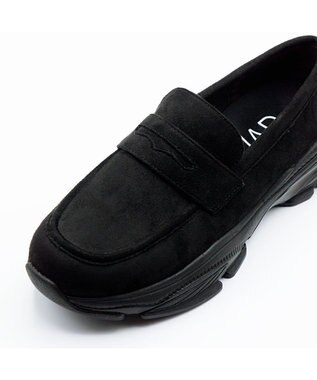 APOM ウォーターレジストスニーカーローファー ブラックスエード