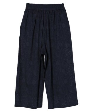 Green Parks インド綿　ジャガードイージーパンツ Navy