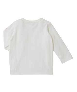 MIKI HOUSE HOT BISCUITS 【70-140cm】 ワンポイント長袖Ｔシャツ 白