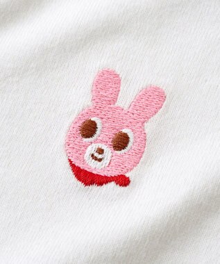 MIKI HOUSE HOT BISCUITS 【70-140cm】 ワンポイント長袖Ｔシャツ 白