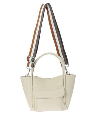 Green Parks ＯＴＯ．ＨＡ．太ベルト合皮バッグ Ivory