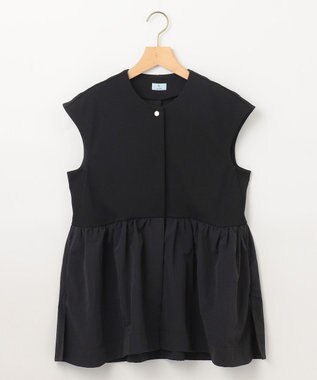 組曲 S 【接触冷感・吸湿・UVカット】ジョーゼットジャージー ジレ ブラック系