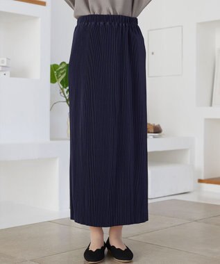 Tiaclasse L 【おのののかさん着用】クリスタルプリーツスカート ネイビー