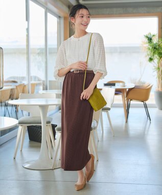 Tiaclasse L 【おのののかさん着用】クリスタルプリーツスカート ブラウン