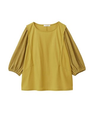 Green Parks 袖表面ドッキングカットプルオーバー Lime Green