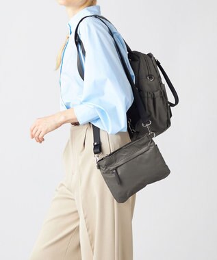 LA BAGAGERIE 【MONICA】ポーチ付き4WAYリュックサック ダークグレー