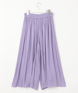 自由区 【WEB限定/洗える】ツイルギャザーパンツ ライラック系