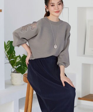 Tiaclasse L 【おのののかさん着用】クリスタルプリーツスカート ネイビー