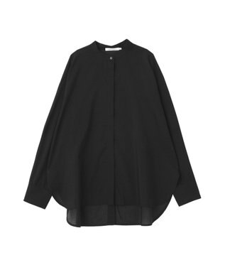 AMERICAN HOLIC リネンライクバンドカラーシャツ Black
