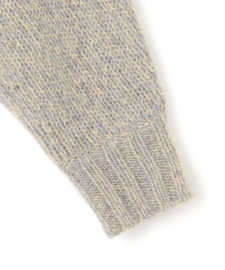 BEIGE， MARANA / モヘア混ミックスドルマンニット Gray x Mustard