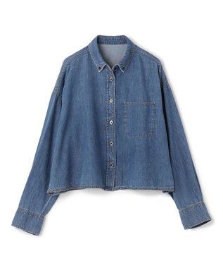 UNFILO 【UNFILO DENIM LIGHT】 クロップドシャツ ミッドブルー