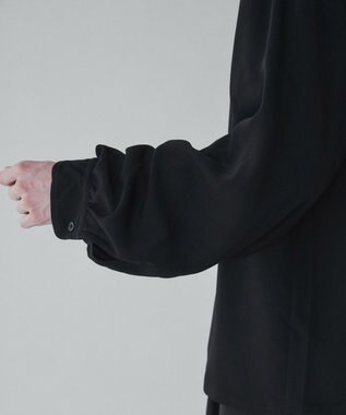 WEGO トロミBIGバンドカラーシャツ ブラック