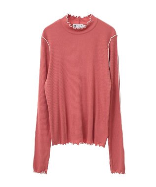 earth music&ecology メローハイネックプルオーバー Dark Pink