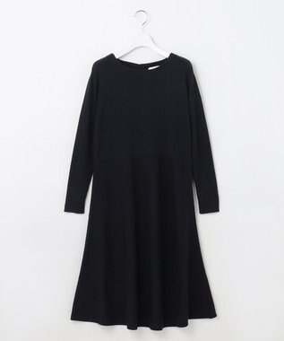 自由区 S 【セットアップ対応】ヴィスコースウールニット ワンピース ブラック系
