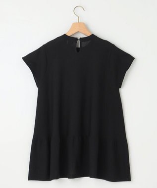 組曲 【WEB限定カラーあり】バックフレアニットTシャツ ブラック系