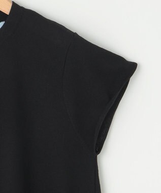 組曲 L 【WEB限定カラーあり】バックフレアニットTシャツ ブラック系