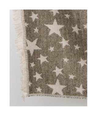 UNBILLION カシュネ cache nez / 星柄ジャカードストール カーキ